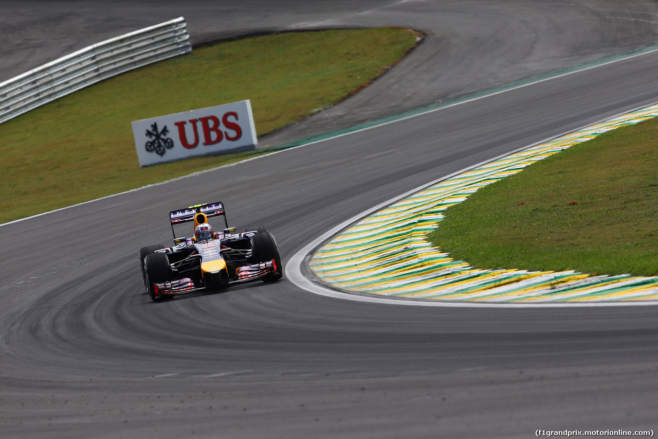 GP BRASILE, 07.11.2014 - Prove Libere 2, Daniel Ricciardo (AUS) Red Bull Racing RB10