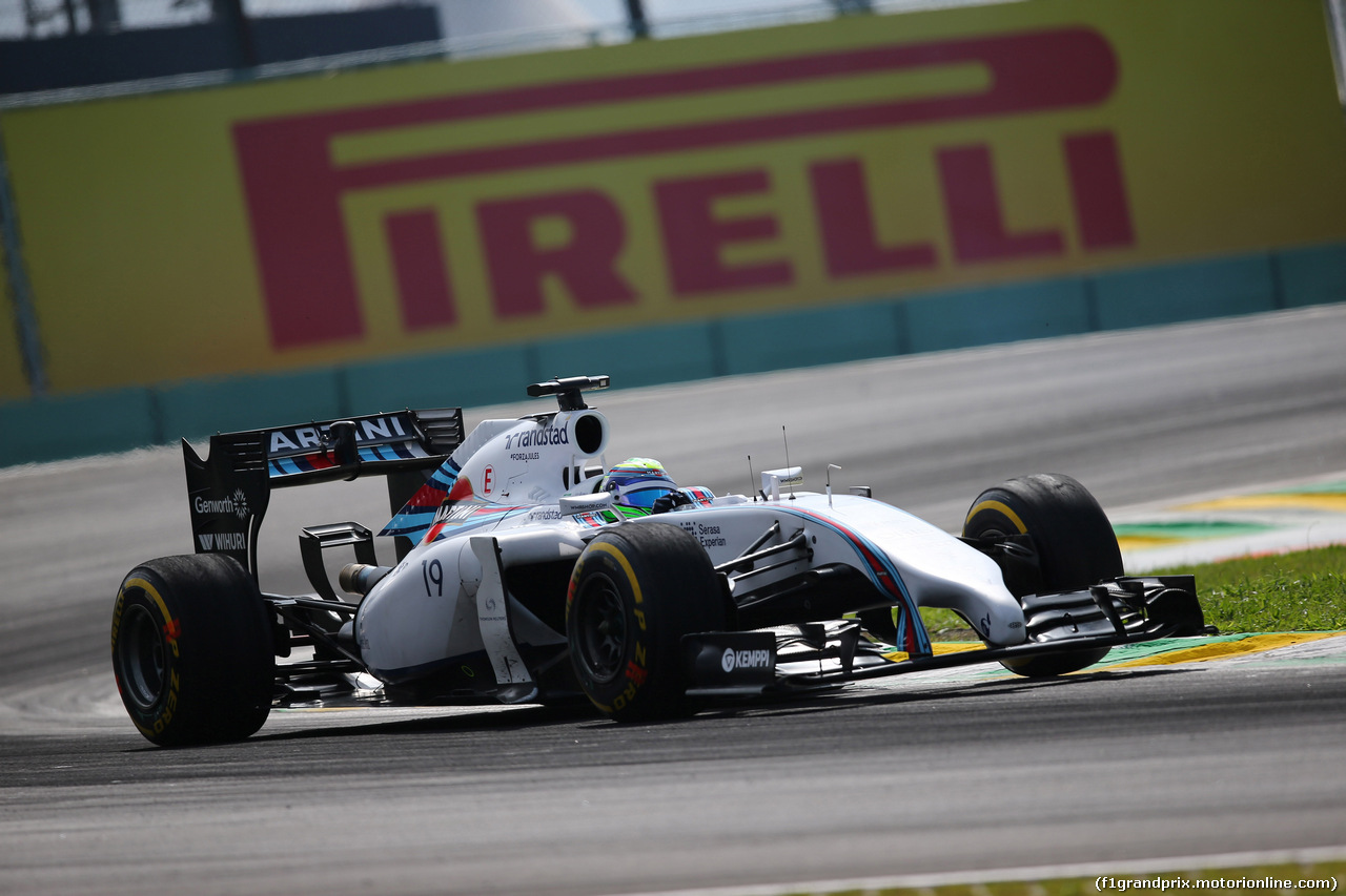 GP BRASILE, 07.11.2014 - Prove Libere 2, Felipe Massa (BRA) Williams F1 Team FW36