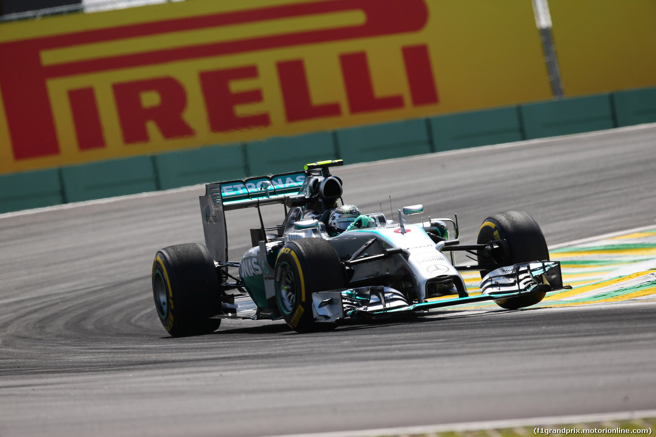 GP BRASILE, 07.11.2014 - Prove Libere 2, Nico Rosberg (GER) Mercedes AMG F1 W05