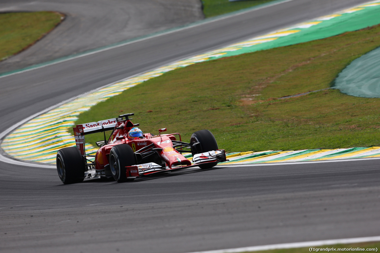 GP BRASILE, 07.11.2014 - Prove Libere 2, Fernando Alonso (ESP) Ferrari F14-T