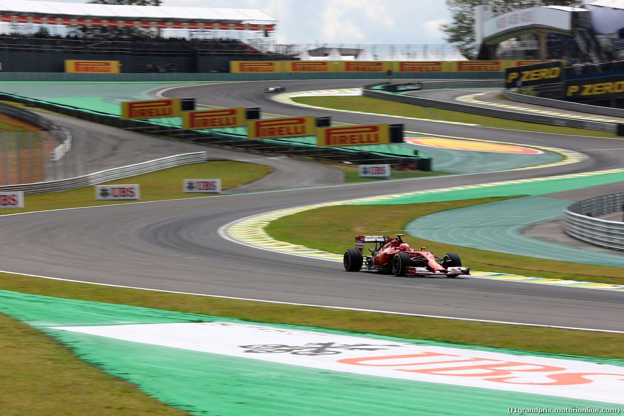 GP BRASILE, 07.11.2014 - Prove Libere 2, Kimi Raikkonen (FIN) Ferrari F14-T