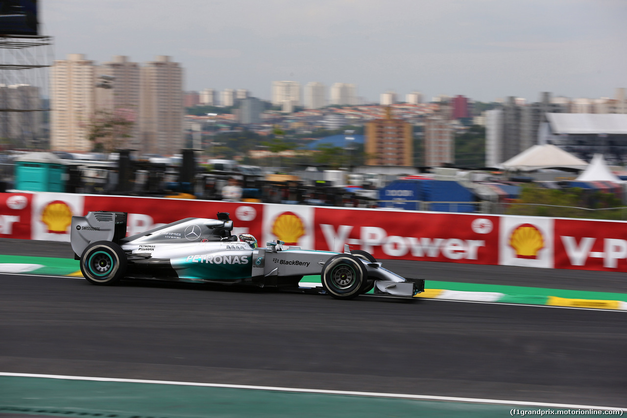 GP BRASILE, 07.11.2014 - Prove Libere 2, Lewis Hamilton (GBR) Mercedes AMG F1 W05