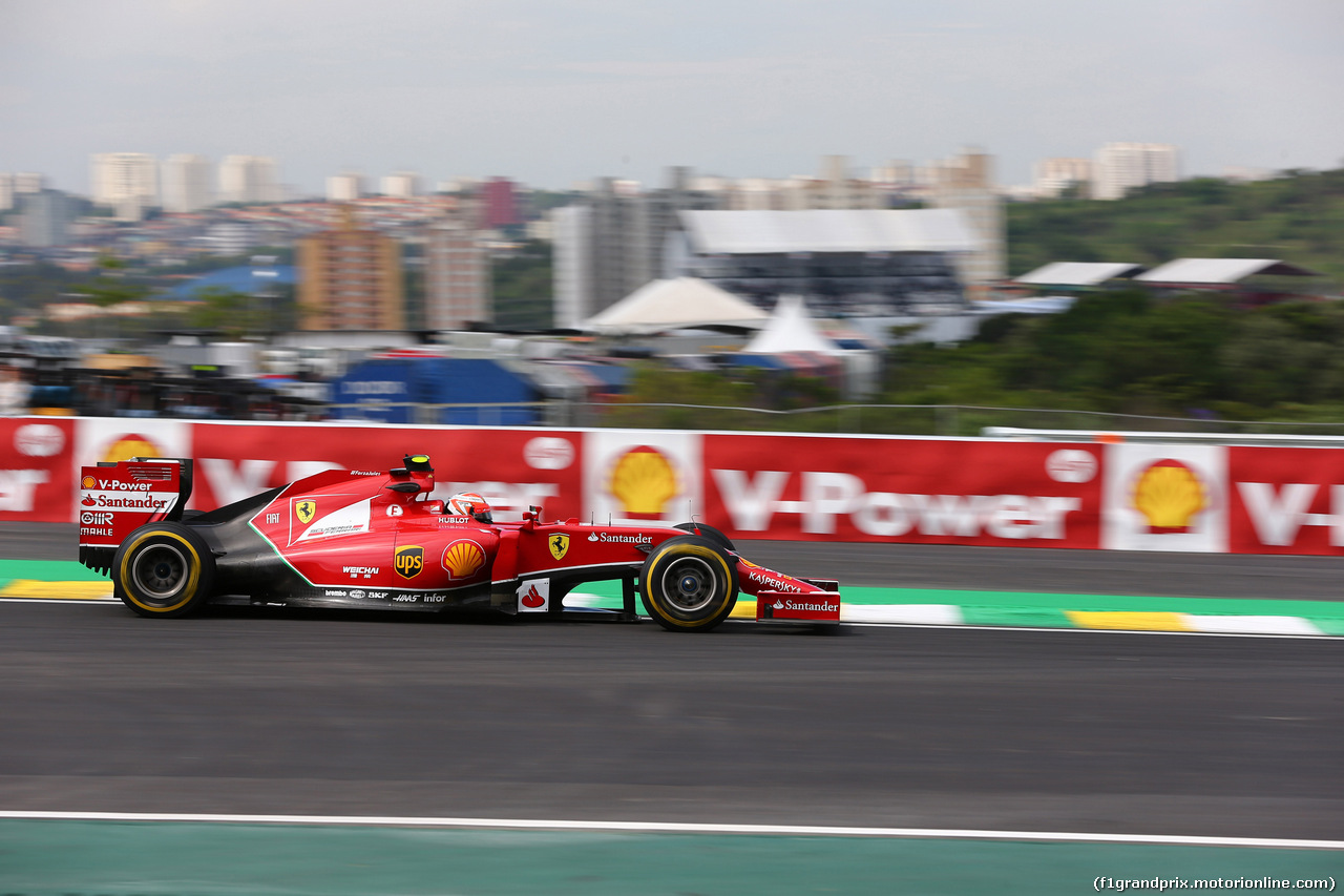 GP BRASILE, 07.11.2014 - Prove Libere 2, Kimi Raikkonen (FIN) Ferrari F14-T