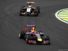 GP BRASILE, 07.11.2014 - Free Practice 1, Sebastian Vettel (GER) Red Bull Racing RB10 davanti a Nico Hulkenberg (GER) Sahara Force India F1 VJM07