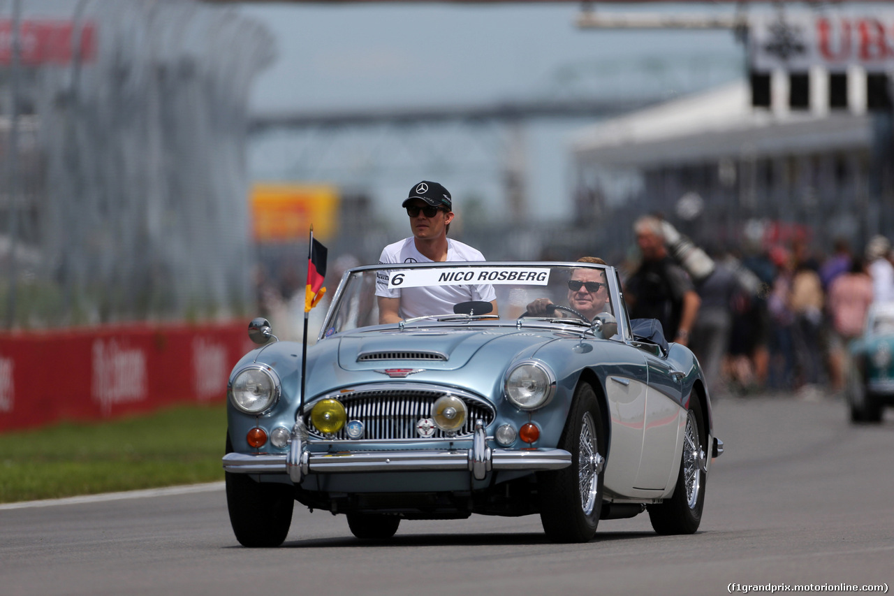 GP CANADA, 08.06.2014-Nico Rosberg (GER) Mercedes AMG F1 W05 at drivers parade