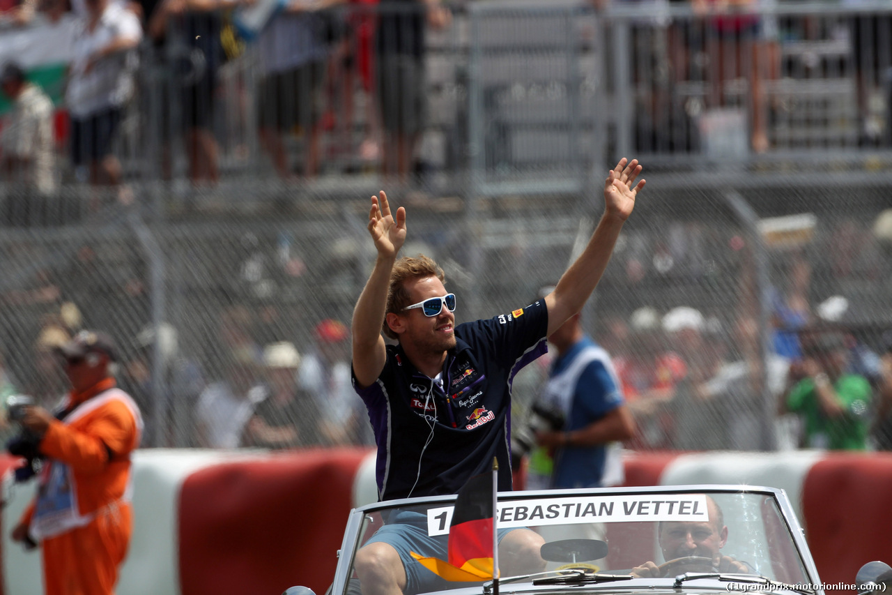 GP CANADA, 08.06.2014- Sebastian Vettel (GER) Red Bull Racing RB10 at drivers parade