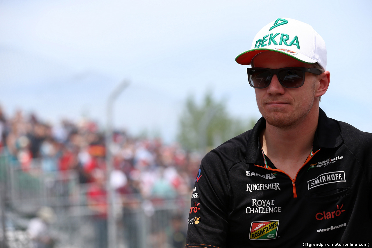 GP CANADA, 08.06.2014- Nico Hulkenberg (GER) Sahara Force India F1 VJM07 at drivers parade