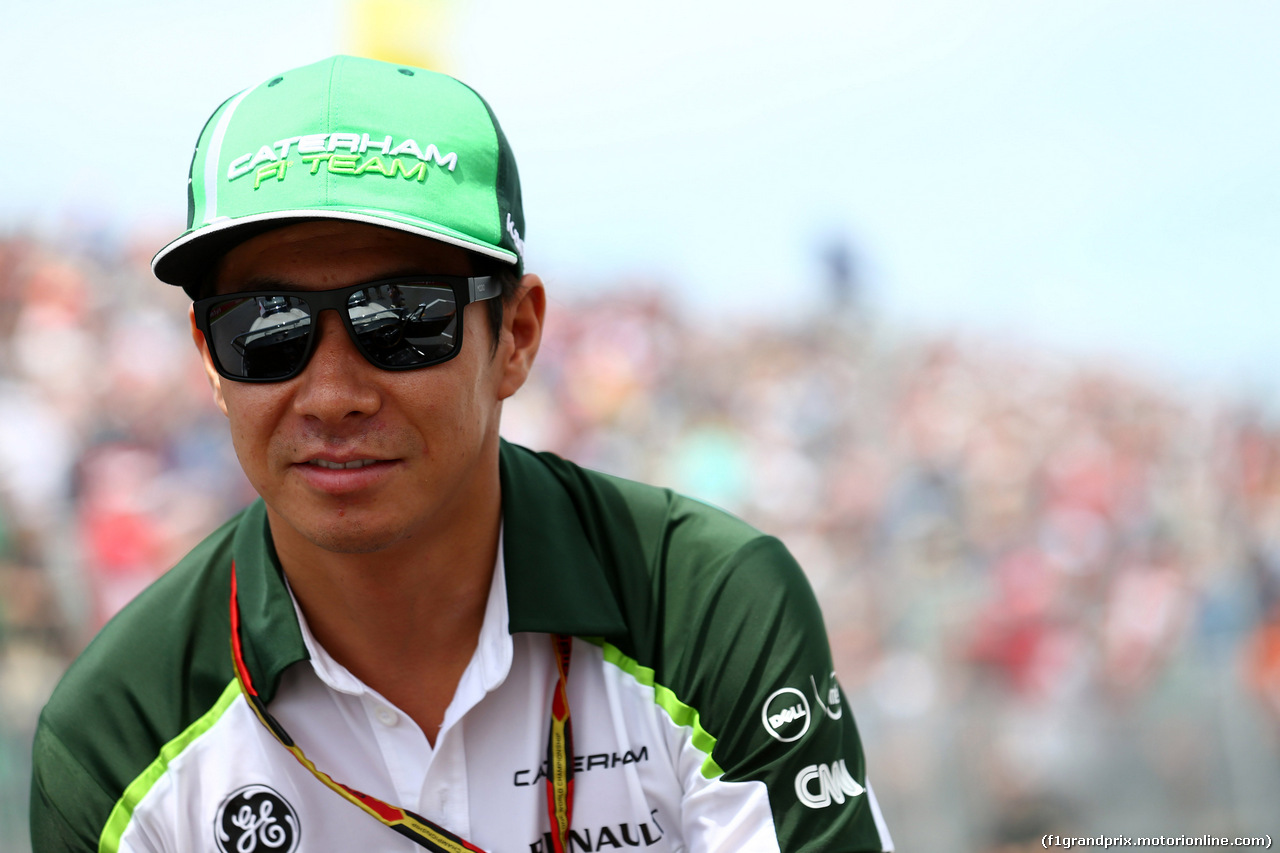 GP CANADA, 08.06.2014- Kamui Kobayashi (JAP) Caterham F1 Team CT-04 at drivers parade