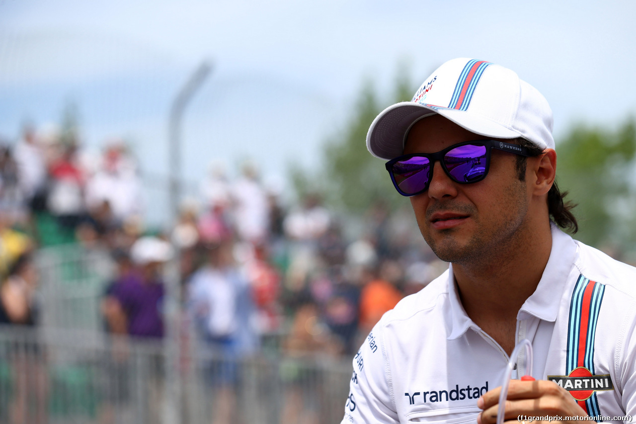 GP CANADA, 08.06.2014- Felipe Massa (BRA) Williams F1 Team FW36 at drivers parade