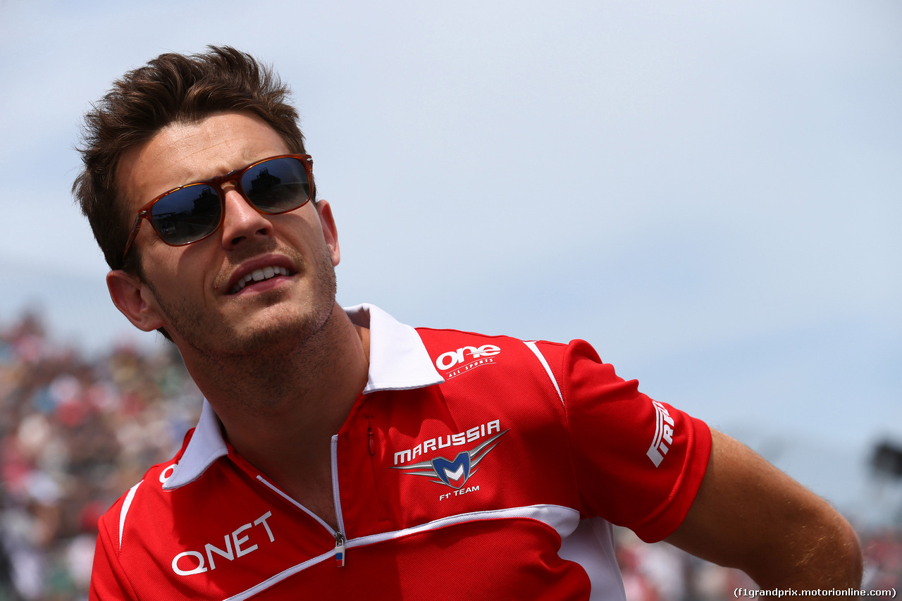 GP CANADA, 08.06.2014- Jules Bianchi (FRA) Marussia F1 Team MR03 at drivers parade