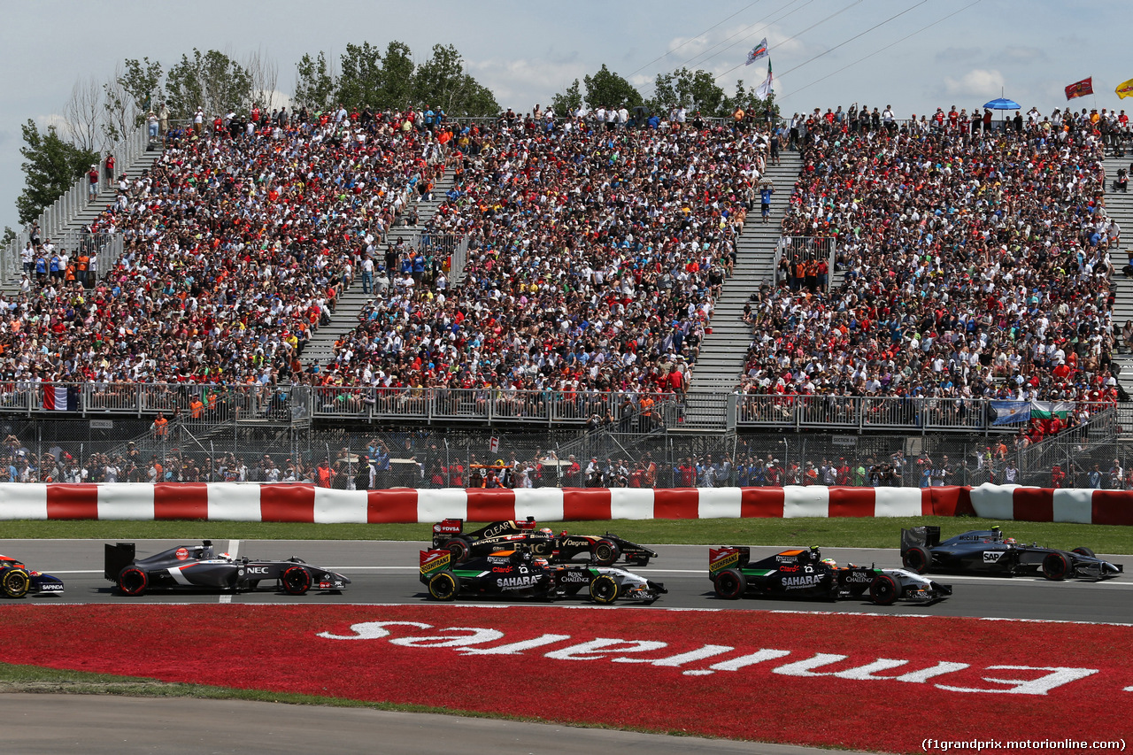 GP CANADA, 08.06.2014- Gara, Start of the race,Nico Hulkenberg (GER) Sahara Force India F1 VJM07