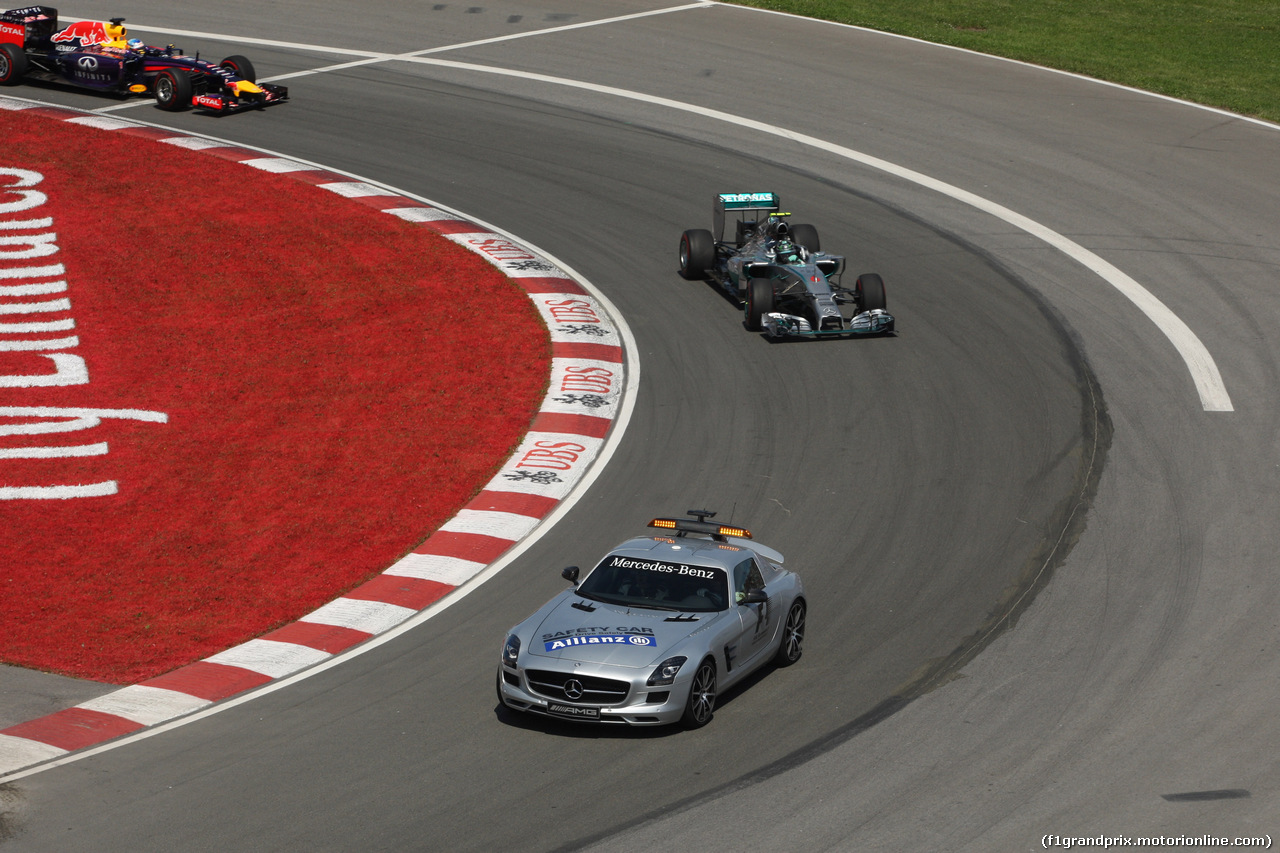 GP CANADA, 08.06.2014- Gara, The Safety car on the track davanti a Nico Rosberg (GER) Mercedes AMG F1 W05