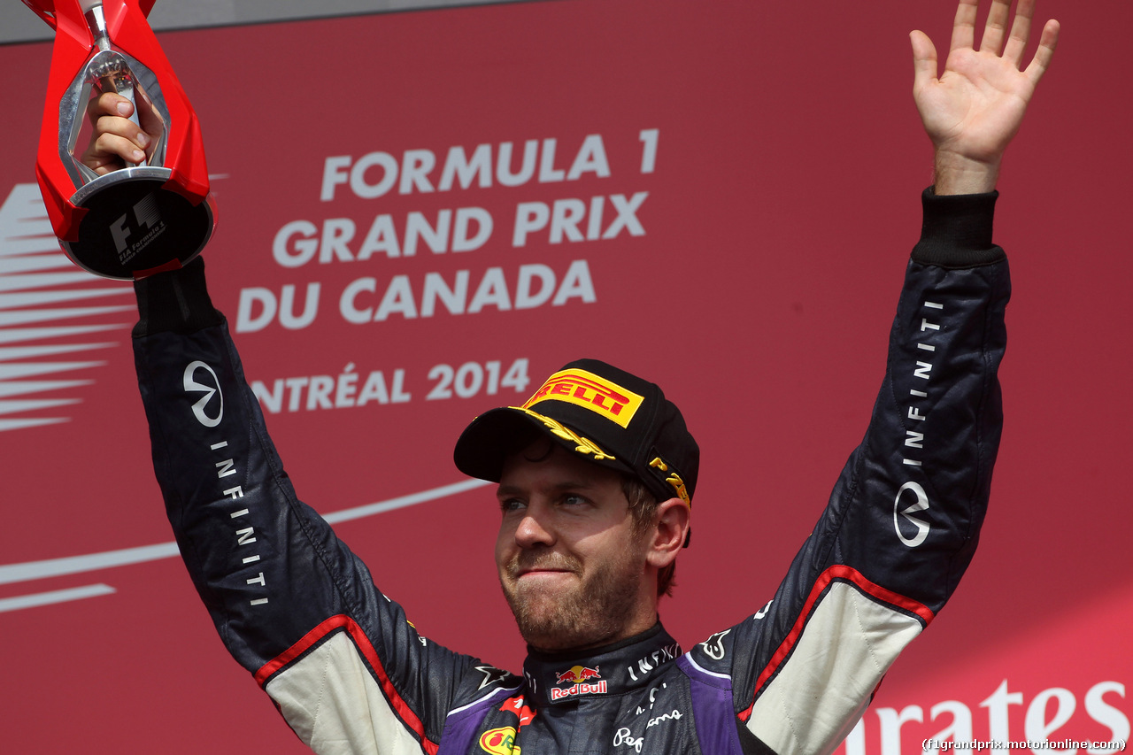 GP CANADA, 08.06.2014- Gara, terzo Sebastian Vettel (GER) Red Bull Racing RB10