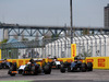 GP CANADA, 08.06.2014- Gara, Pit stop, Sergio Perez (MEX) Sahara Force India F1 VJM07 e Jenson Button (GBR) McLaren Mercedes MP4-29