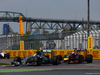 GP CANADA, 08.06.2014- Gara, Pit stop, Lewis Hamilton (GBR) Mercedes AMG F1 W05 davanti a Sebastian Vettel (GER) Red Bull Racing RB10