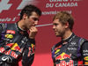 GP CANADA, 08.06.2014- Gara, Daniel Ricciardo (AUS) Red Bull Racing RB10 vincitore e terzo Sebastian Vettel (GER) Red Bull Racing RB10