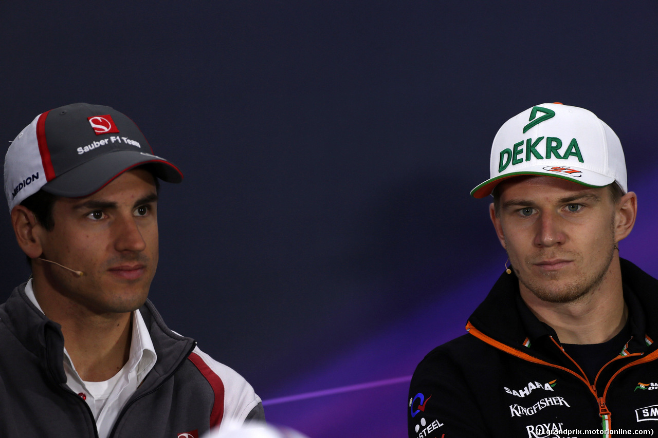 GP CANADA, 05.06.2014- Conferenza Stampa, Adrian Sutil (GER) Sauber F1 Team C33 e Nico Hulkenberg (GER) Sahara Force India F1 VJM07