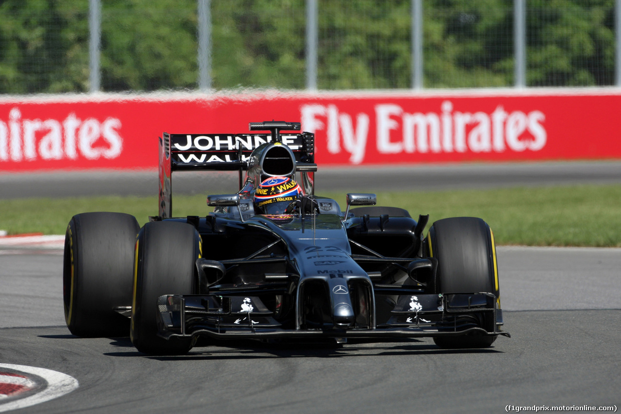 GP CANADA, 07.06.2014- Prove Libere 3, Jenson Button (GBR) McLaren Mercedes MP4-29