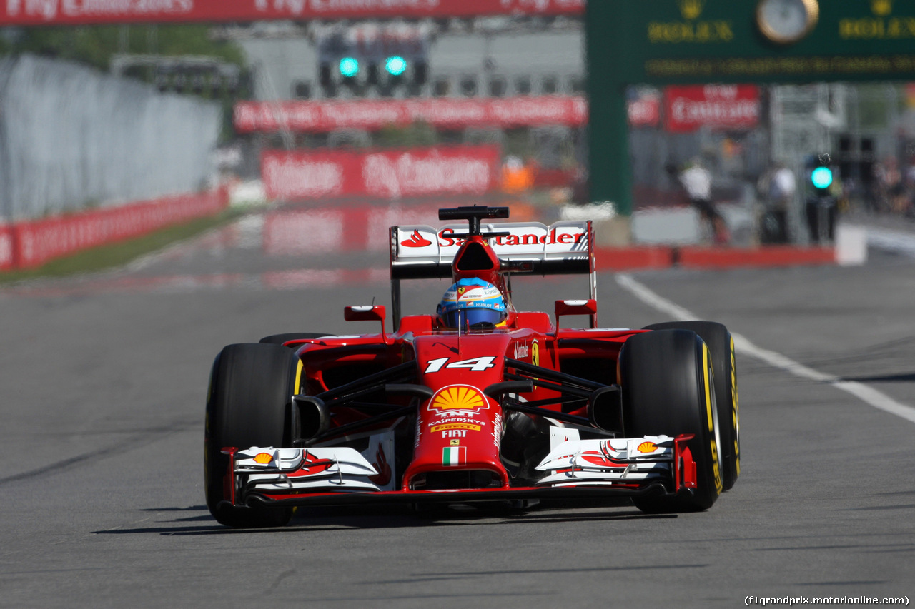 GP CANADA, 07.06.2014- Prove Libere 3, Fernando Alonso (ESP) Ferrari F14-T