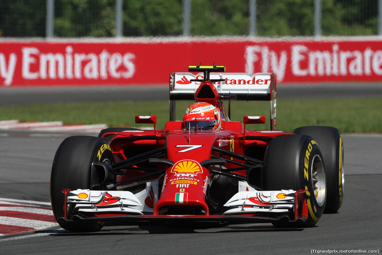 GP CANADA, 07.06.2014- Prove Libere 3, Kimi Raikkonen (FIN) Ferrari F14-T