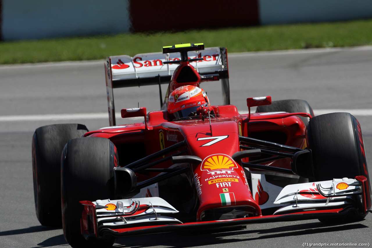 GP CANADA, 07.06.2014- Prove Libere 3, Kimi Raikkonen (FIN) Ferrari F14-T
