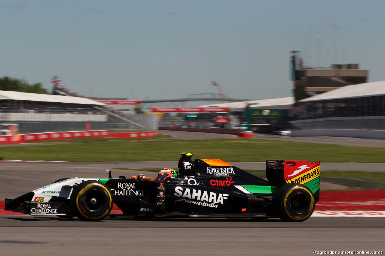 GP CANADA, 07.06.2014- Prove Libere 3, Sergio Perez (MEX) Sahara Force India F1 VJM07