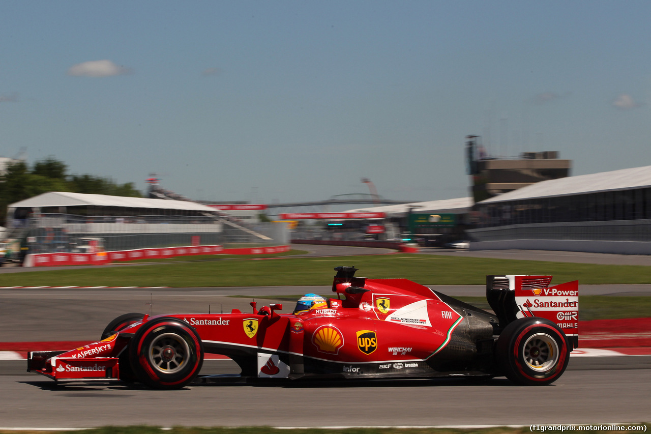GP CANADA, 07.06.2014- Prove Libere 3, Fernando Alonso (ESP) Ferrari F14-T