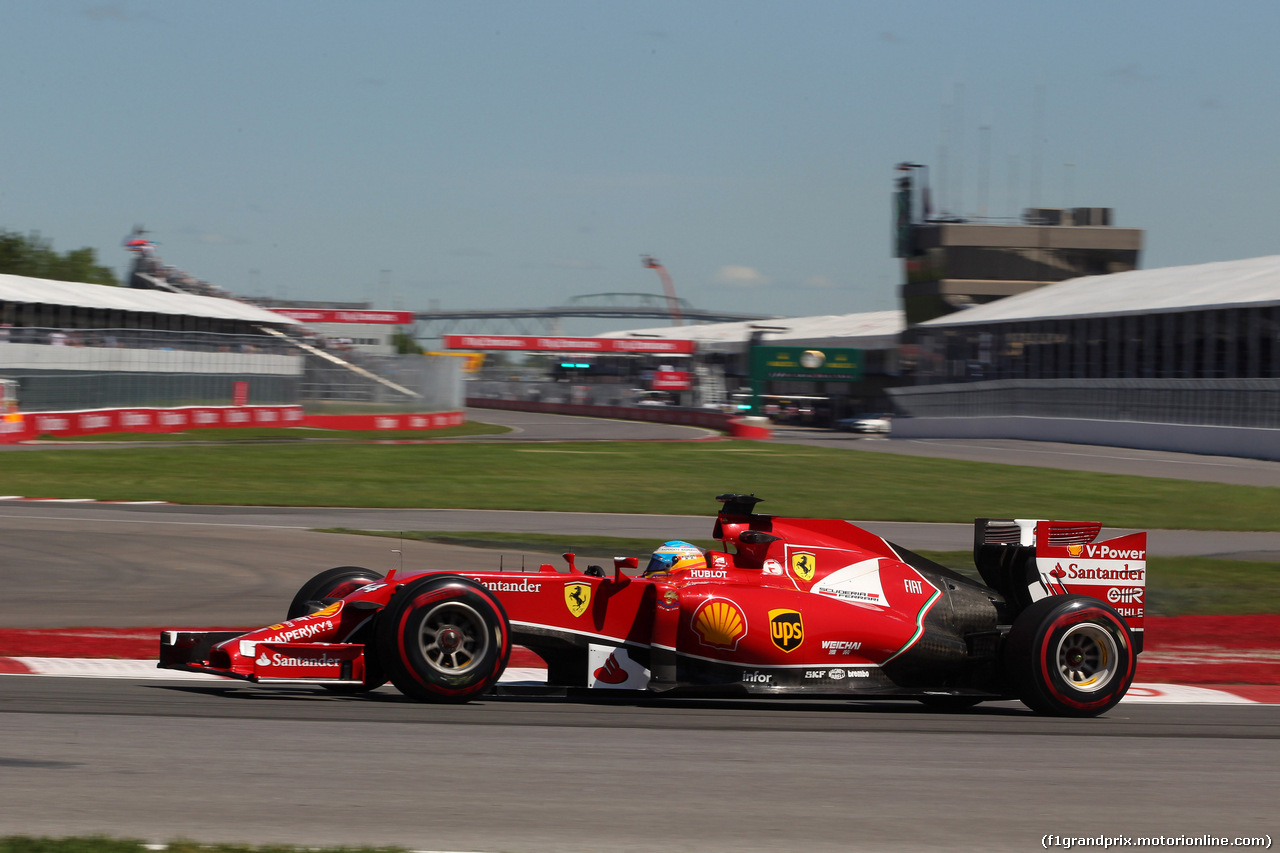 GP CANADA, 07.06.2014- Prove Libere 3, Fernando Alonso (ESP) Ferrari F14-T