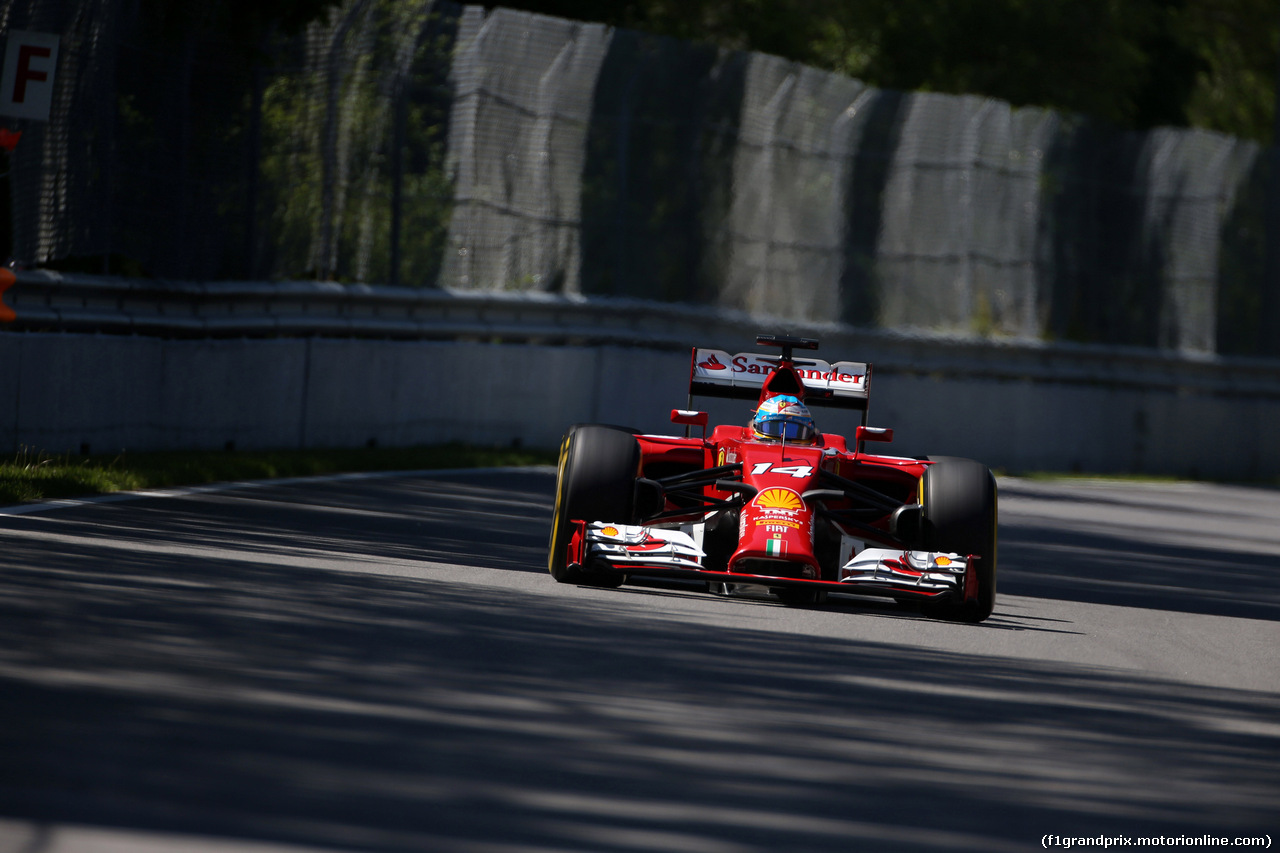 GP CANADA, 07.06.2014- Prove Libere 3, Fernando Alonso (ESP) Ferrari F14-T