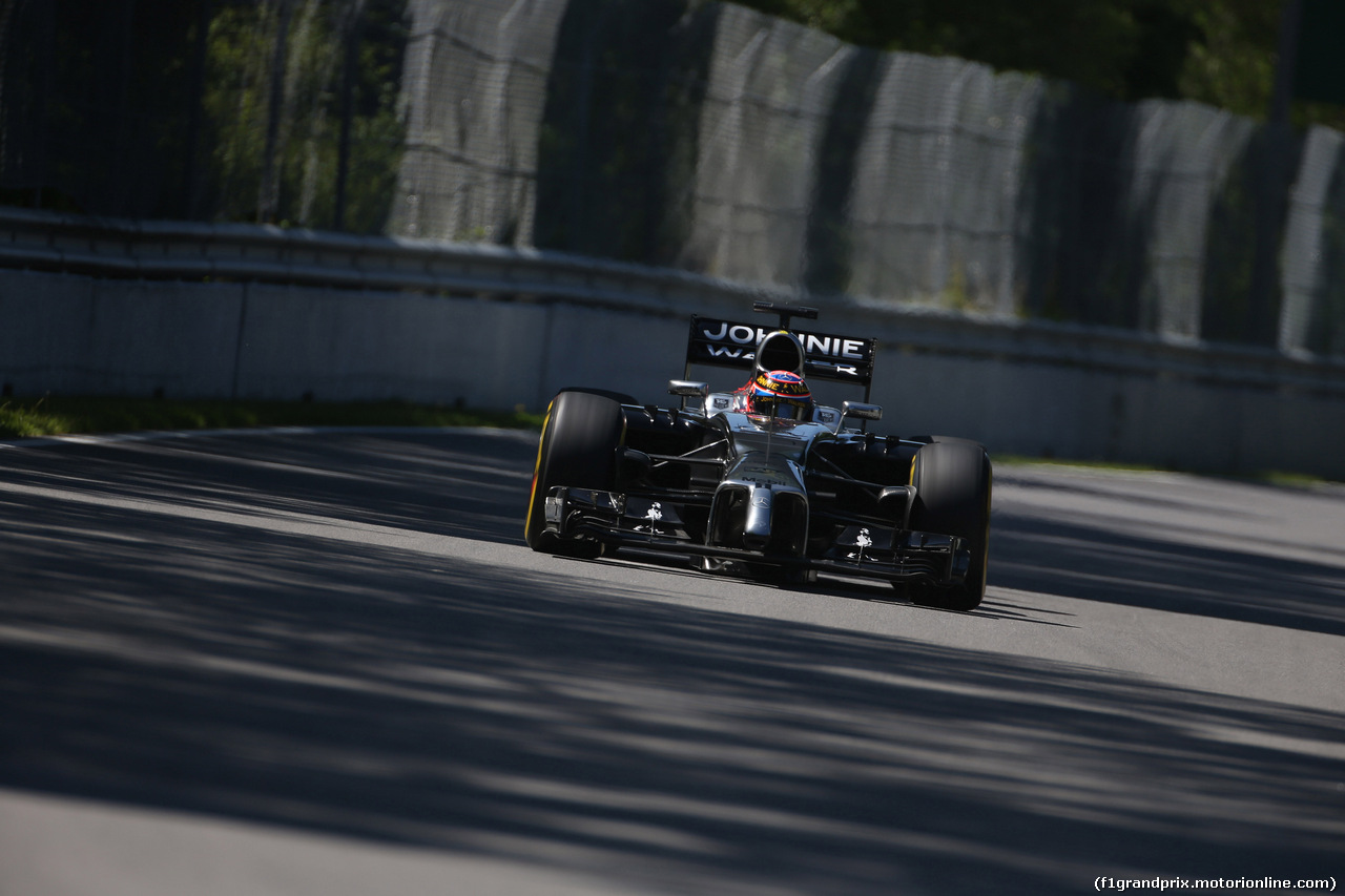 GP CANADA, 07.06.2014- Prove Libere 3, Jenson Button (GBR) McLaren Mercedes MP4-29