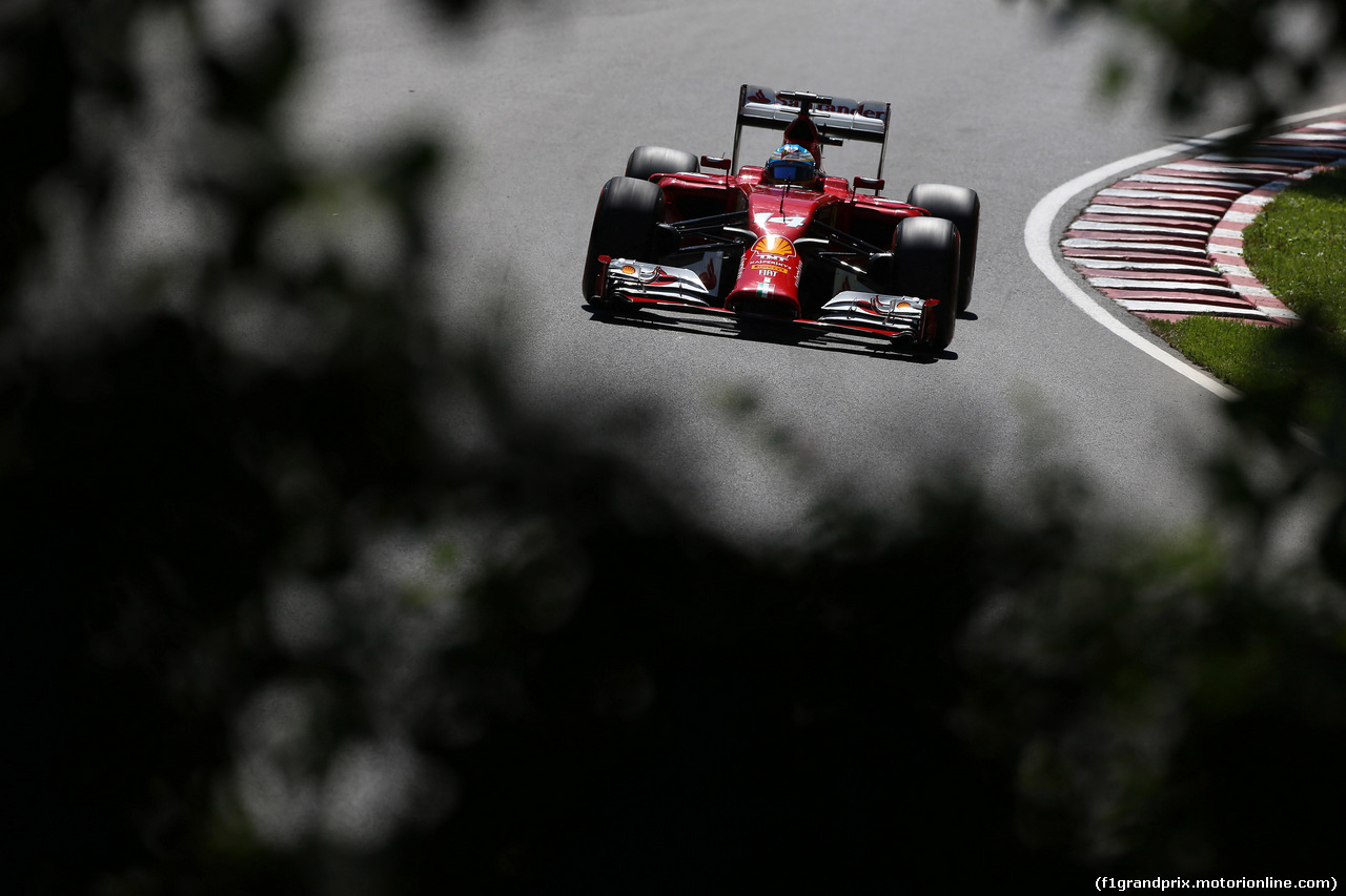 GP CANADA, 07.06.2014- Prove Libere 3, Fernando Alonso (ESP) Ferrari F14-T