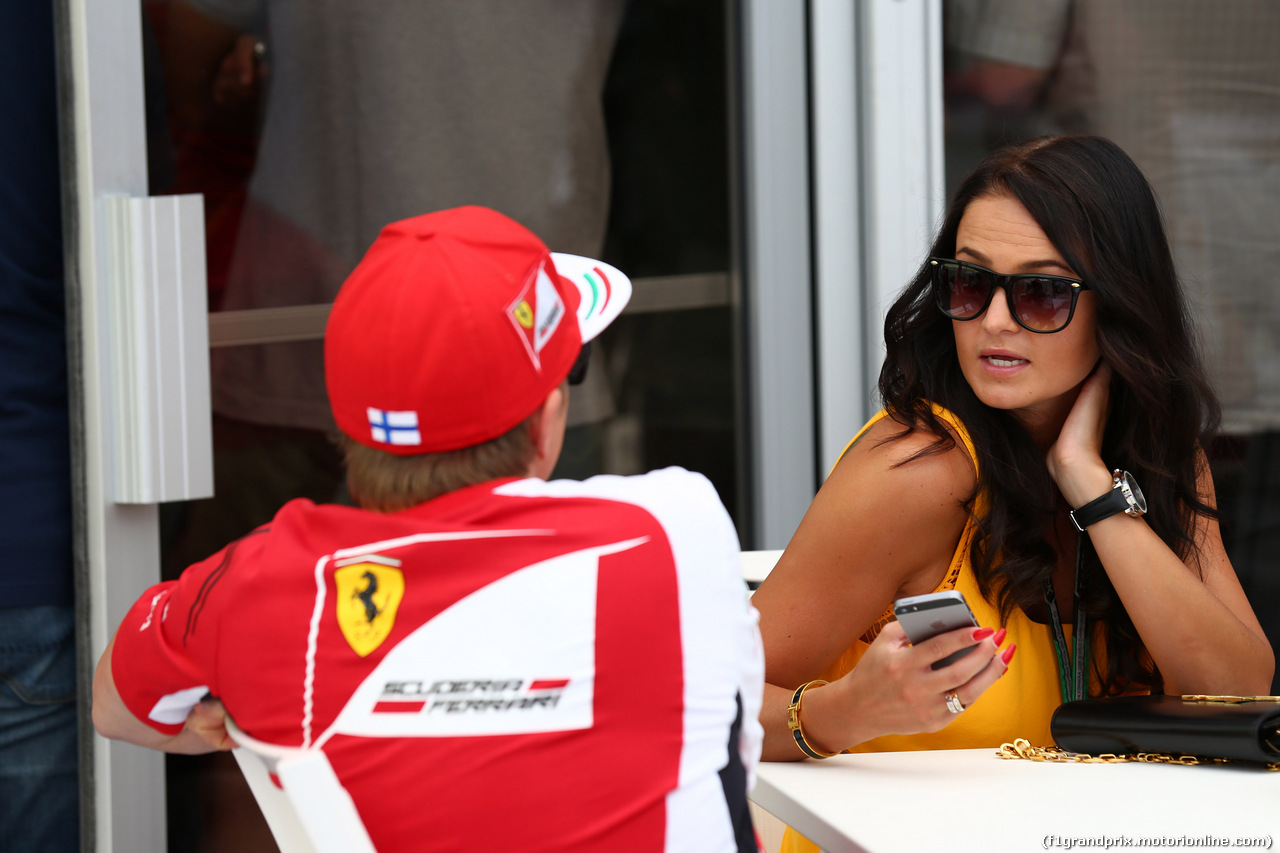 GP CANADA, 07.06.2014- Kimi Raikkonen (FIN) Ferrari F14-T e Domenica Minttu Virtanen