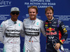 GP CANADA, 07.06.2014- Qualifiche, (L-R) secondo secondo Lewis Hamilton (GBR) Mercedes AMG F1 W05, Nico Rosberg (GER) Mercedes AMG F1 W05 pole position e terzo Sebastian Vettel (GER) Red Bull Racing RB10