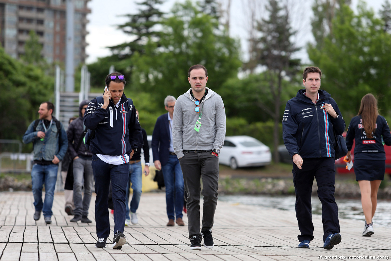 GP CANADA, 06.06.2014- Felipe Massa (BRA) Williams F1 Team FW36 e his brother Dudu Massa