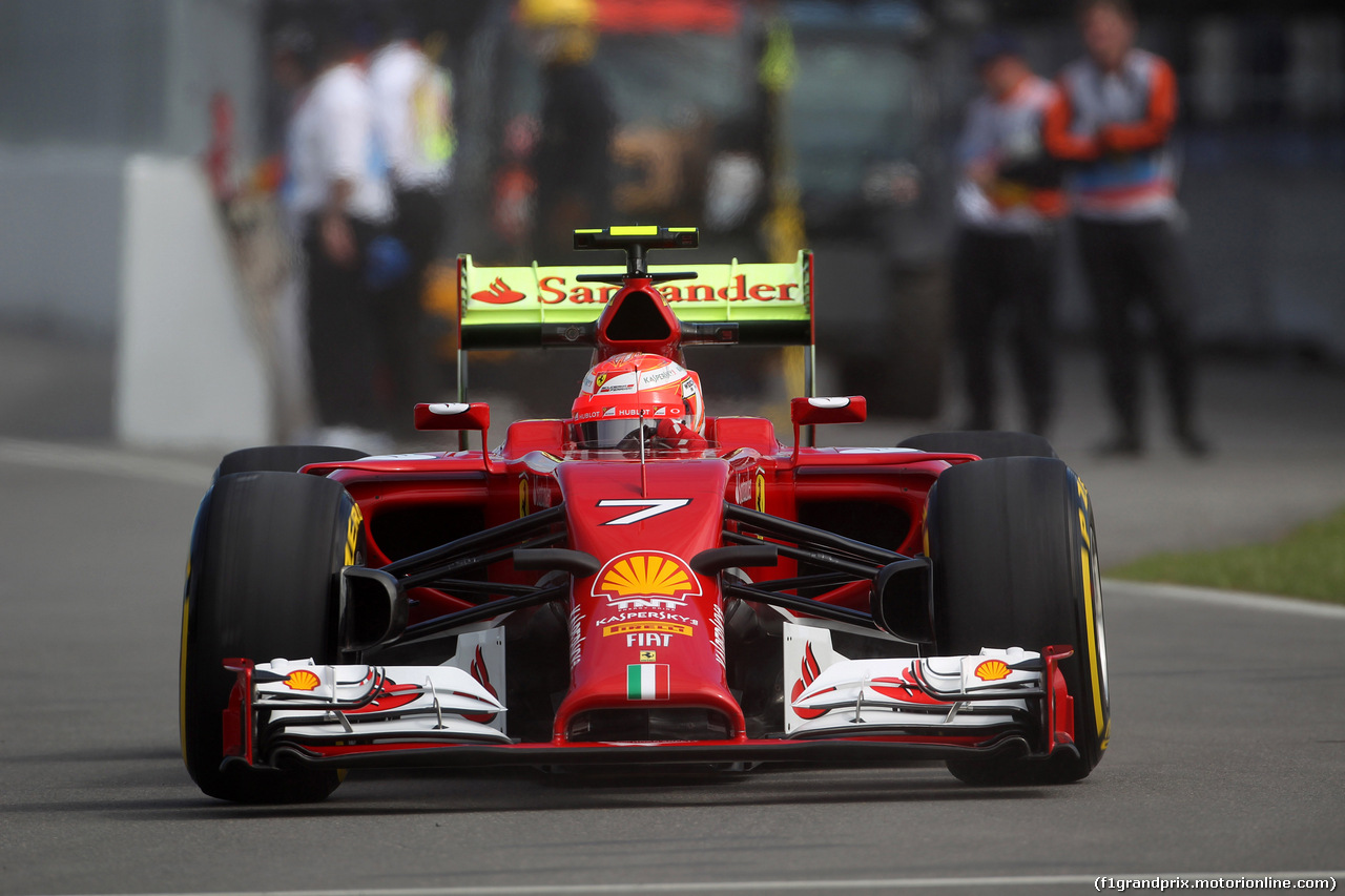 GP CANADA, 06.06.2014- Prove Libere 1, Kimi Raikkonen (FIN) Ferrari F14-T