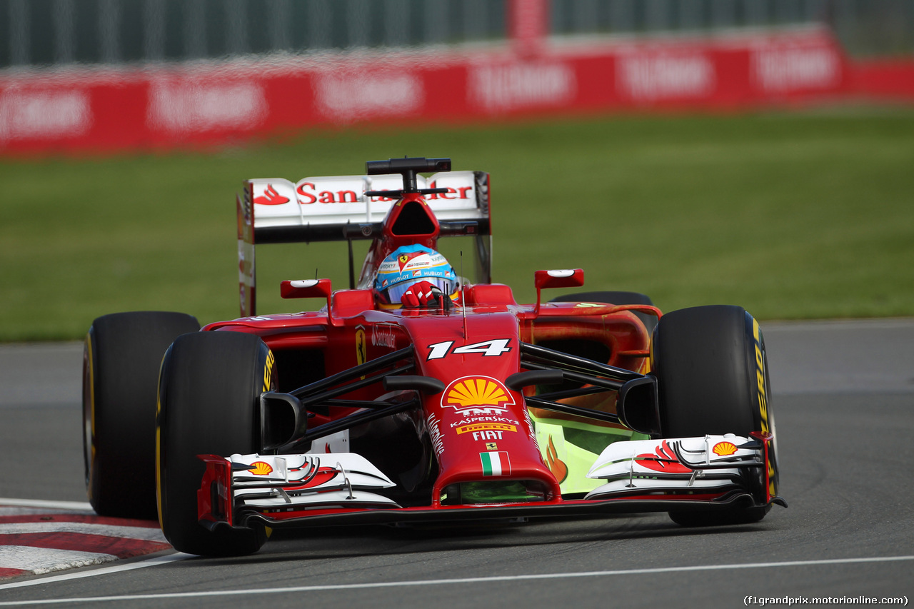 GP CANADA, 06.06.2014- Prove Libere 1, Fernando Alonso (ESP) Ferrari F14-T