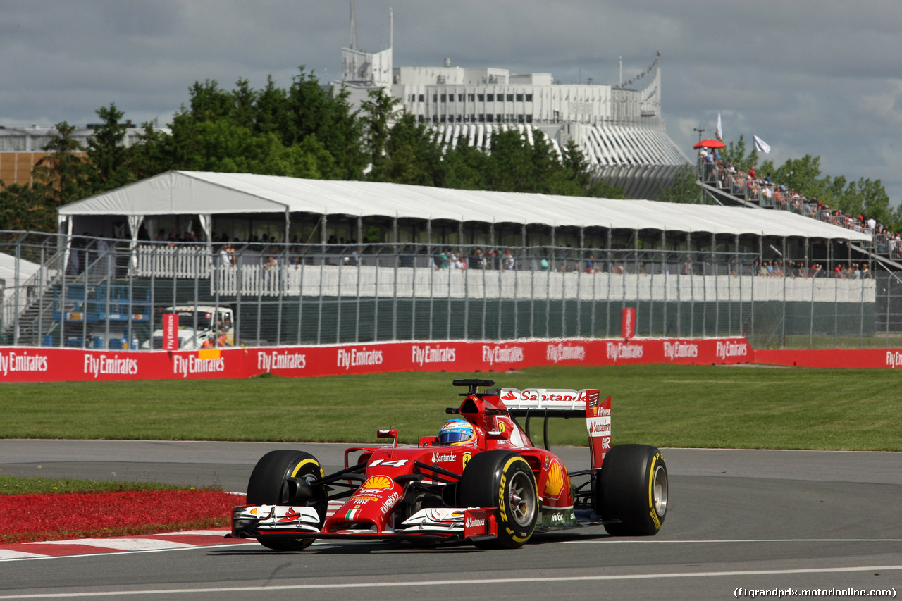 GP CANADA, 06.06.2014- Prove Libere 1, Fernando Alonso (ESP) Ferrari F14-T