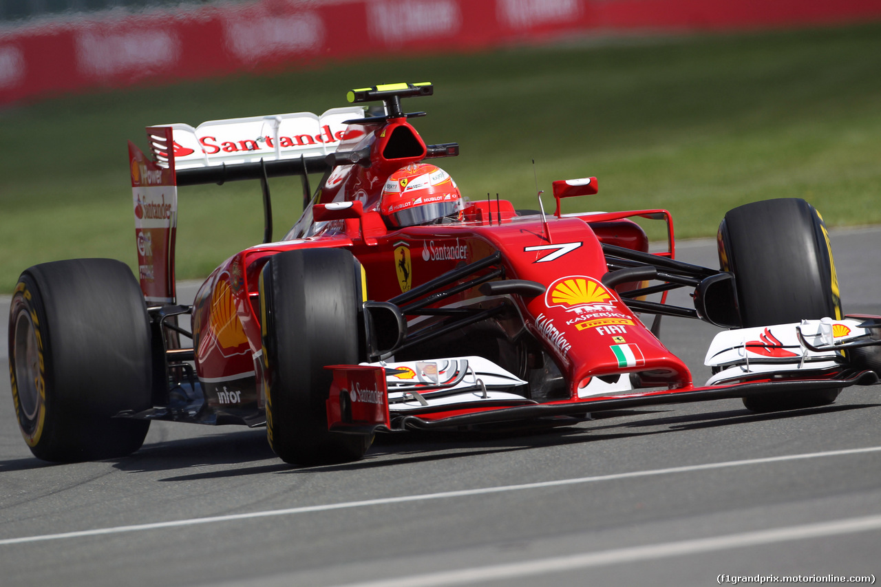 GP CANADA, 06.06.2014- Prove Libere 1, Kimi Raikkonen (FIN) Ferrari F14-T