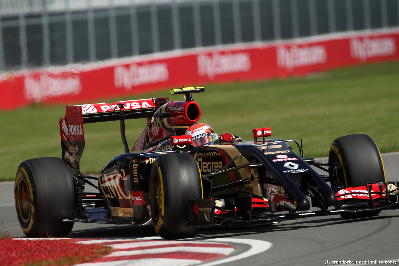 GP CANADA, 06.06.2014- Prove Libere 1, Pastor Maldonado (VEN) Lotus F1 Team E22