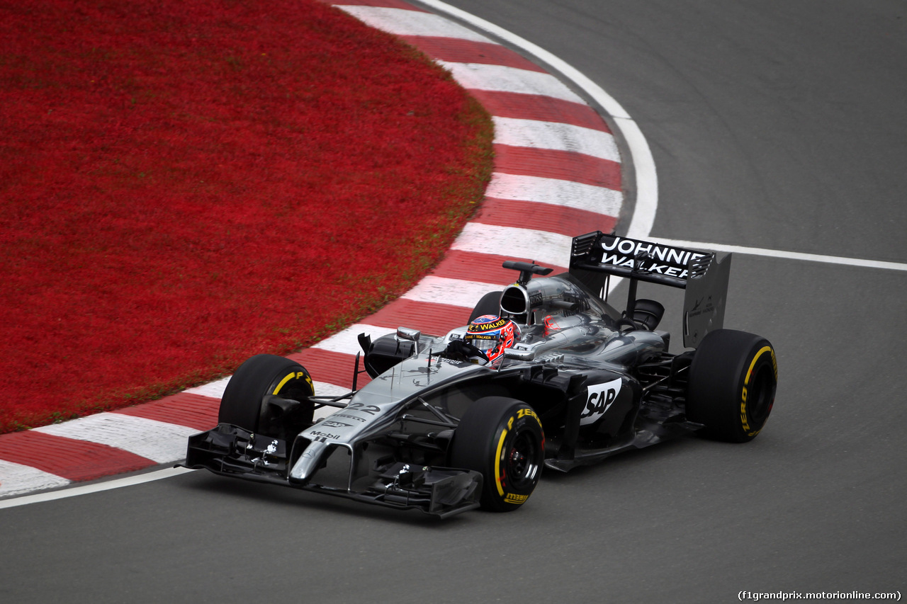 GP CANADA, 06.06.2014- Prove Libere 1, Jenson Button (GBR) McLaren Mercedes MP4-29