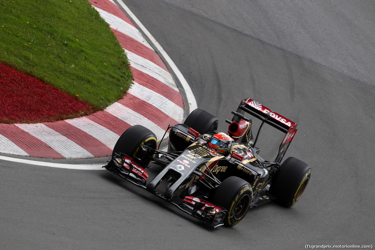 GP CANADA, 06.06.2014- Prove Libere 1, Romain Grosjean (FRA) Lotus F1 Team E22