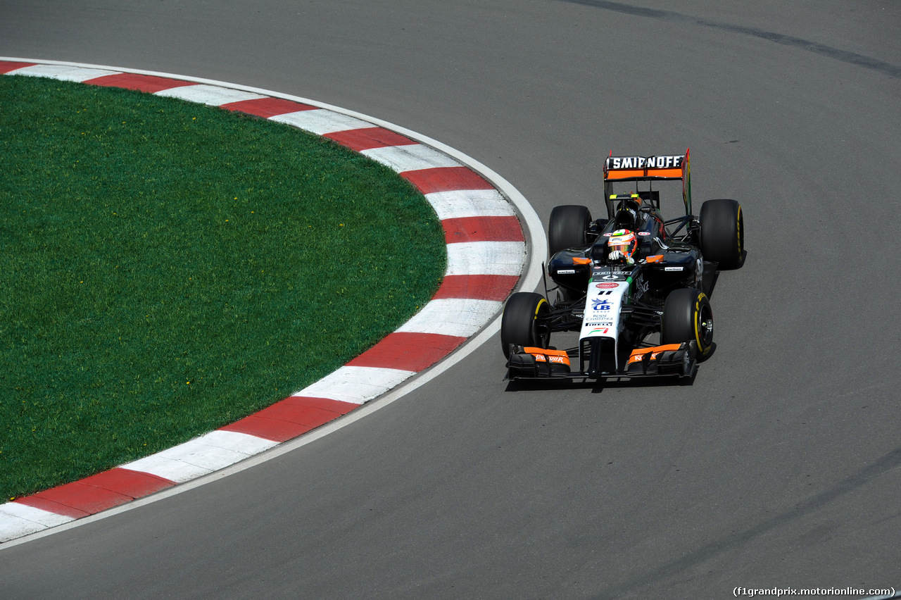 GP CANADA, 06.06.2014- Prove Libere 1, Sergio Perez (MEX) Sahara Force India F1 VJM07