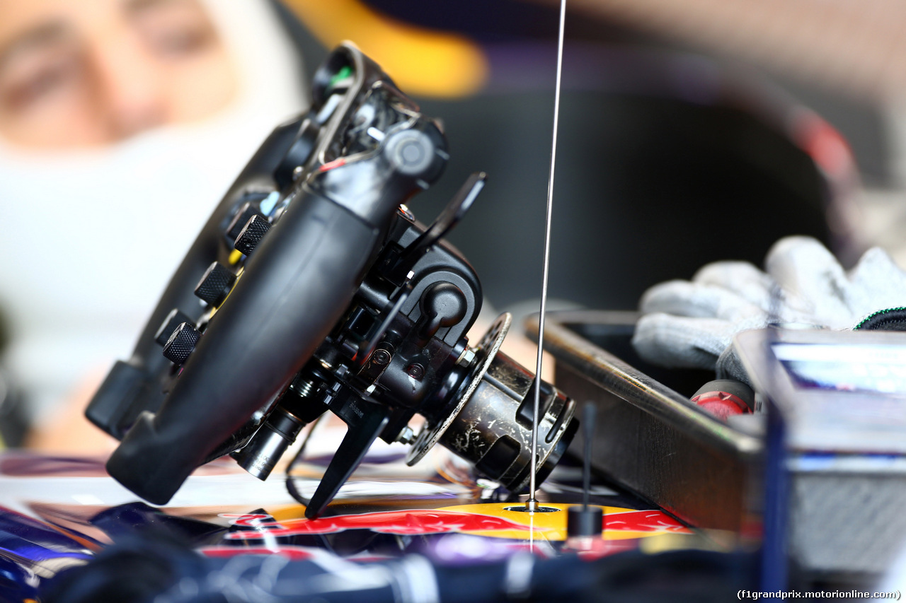 GP CANADA, 06.06.2014- Prove Libere 1, The Steering wheel of Sebastian Vettel (GER) Red Bull Racing RB10