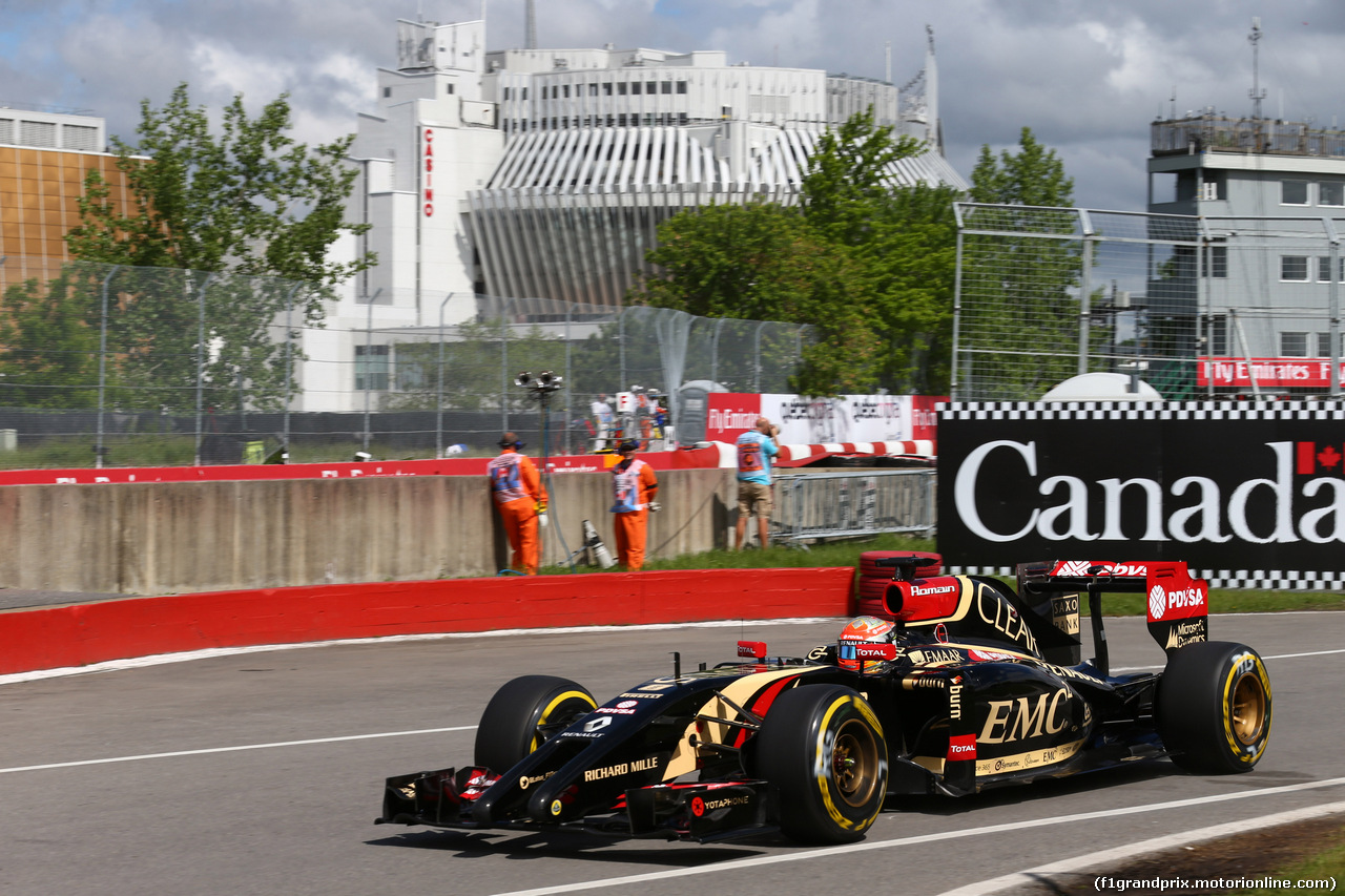 GP CANADA, 06.06.2014- Prove Libere 1, Romain Grosjean (FRA) Lotus F1 Team E22