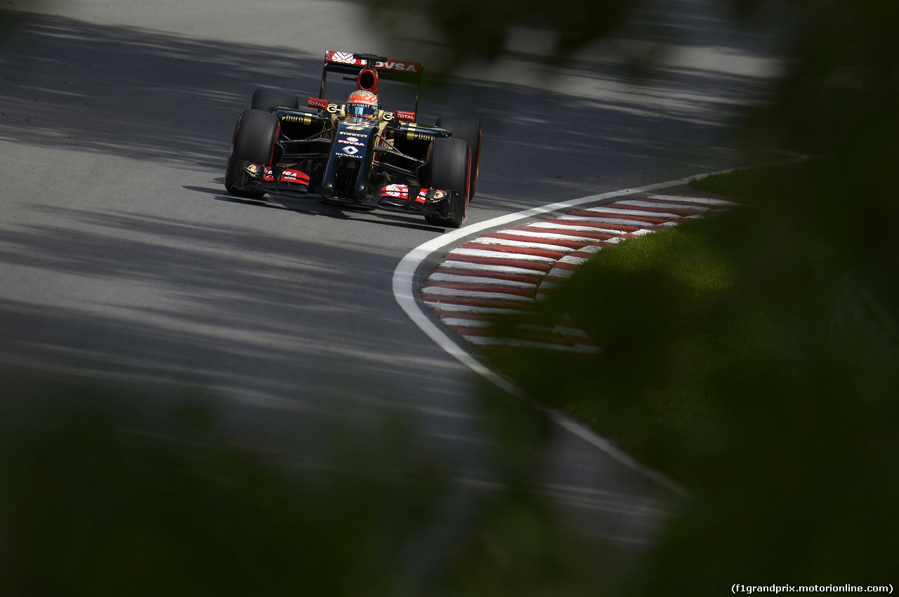 GP CANADA, 06.06.2014- Prove Libere 2, Romain Grosjean (FRA) Lotus F1 Team E22