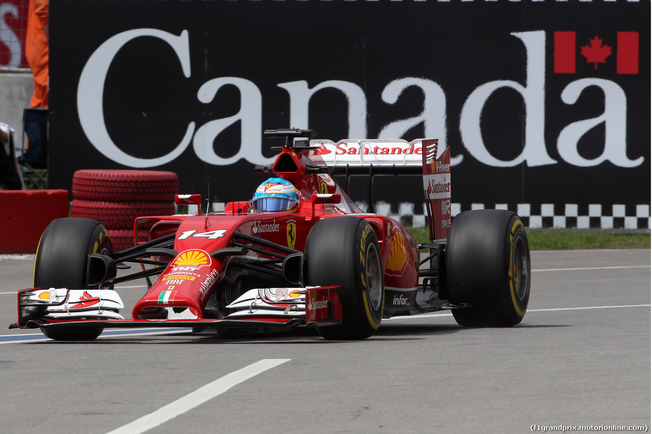 GP CANADA, 06.06.2014- Prove Libere 2, Fernando Alonso (ESP) Ferrari F14-T