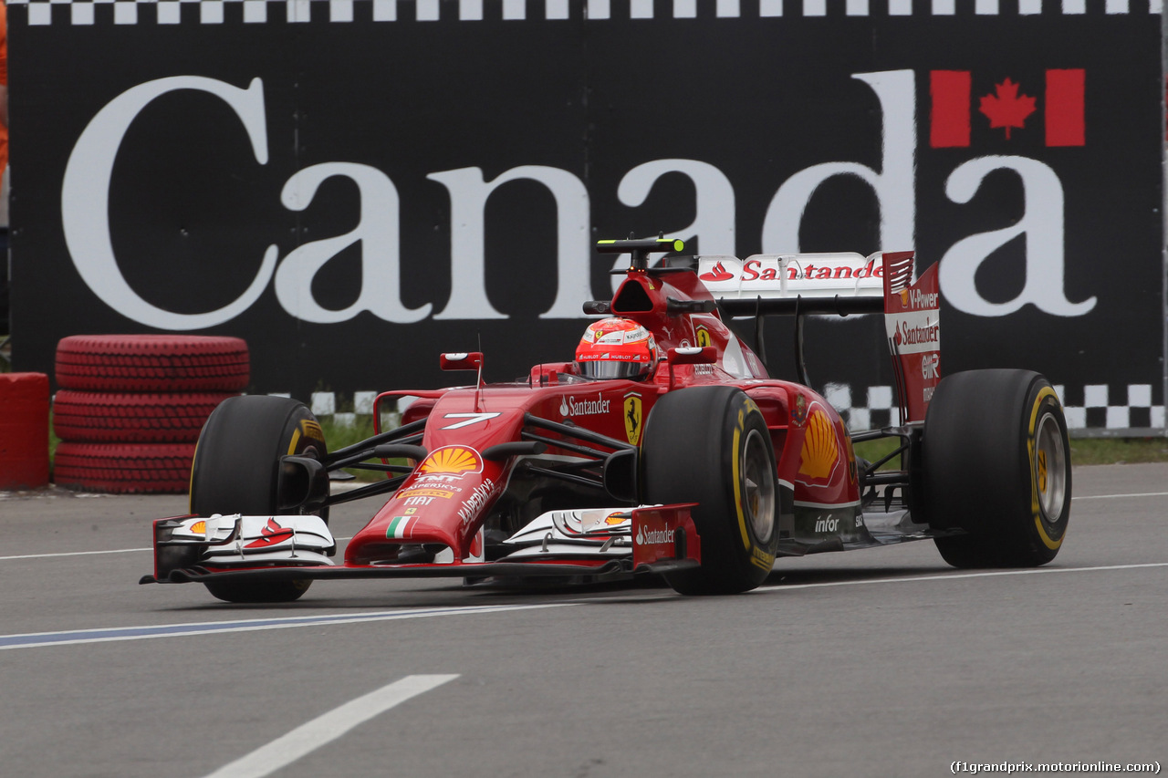 GP CANADA, 06.06.2014- Prove Libere 2,Kimi Raikkonen (FIN) Ferrari F14-T