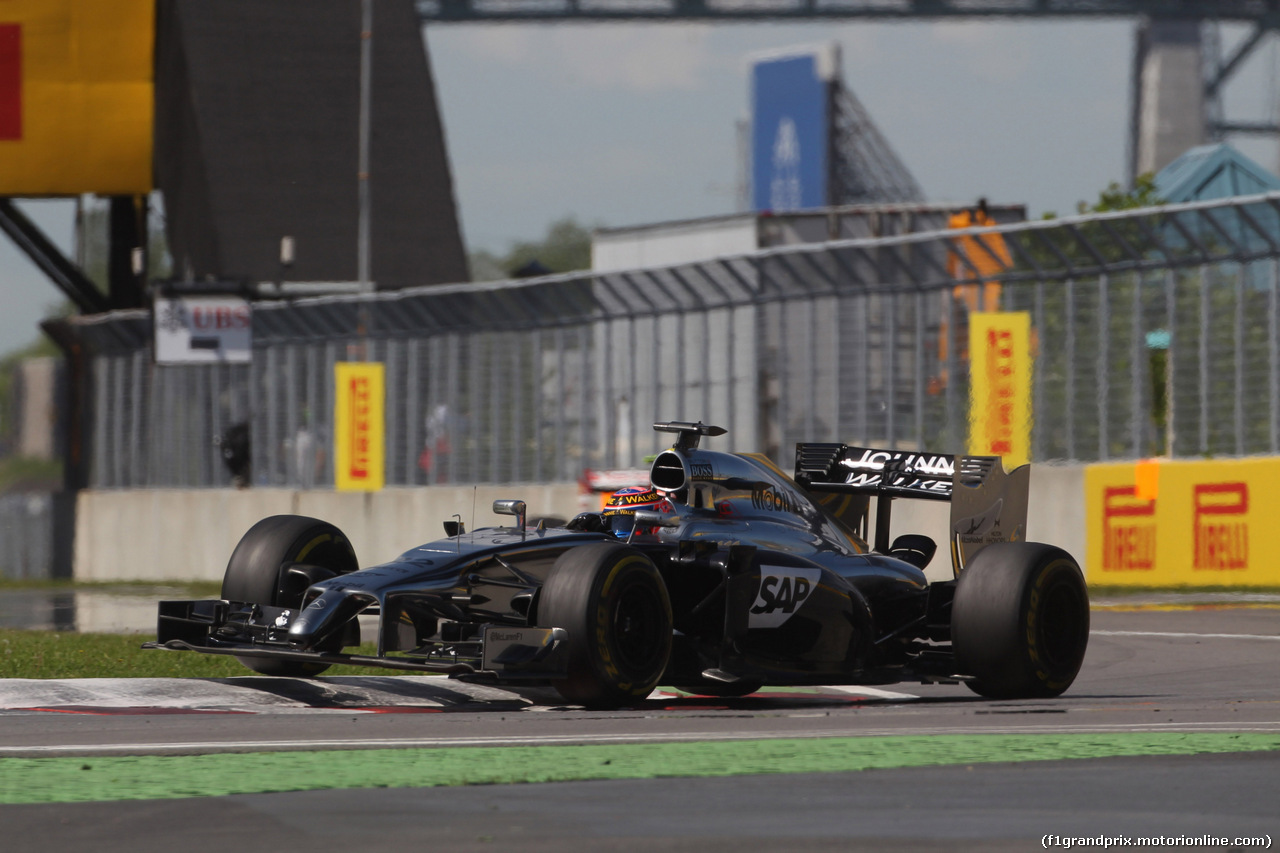 GP CANADA, 06.06.2014- Prove Libere 2, Jenson Button (GBR) McLaren Mercedes MP4-29