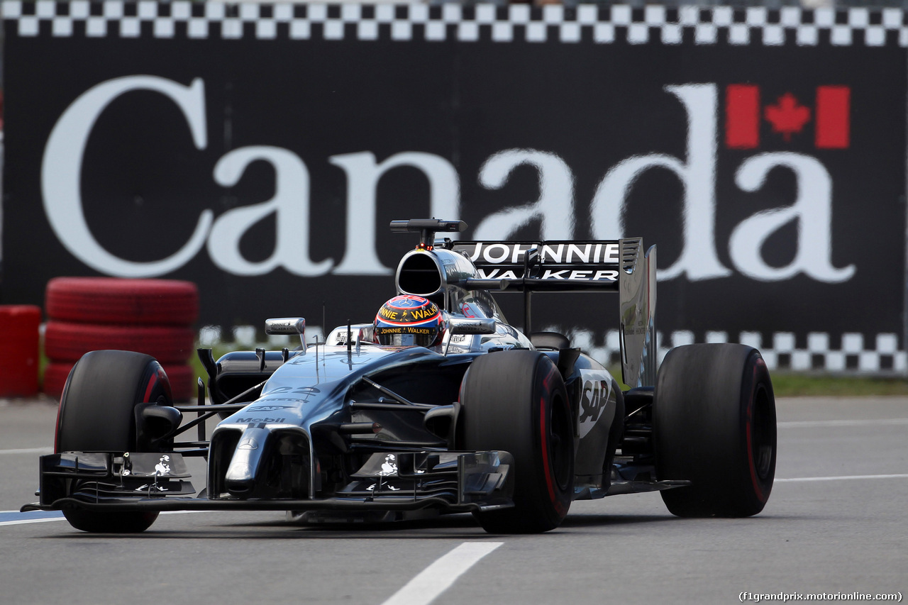 GP CANADA, 06.06.2014- Prove Libere 2, Jenson Button (GBR) McLaren Mercedes MP4-29