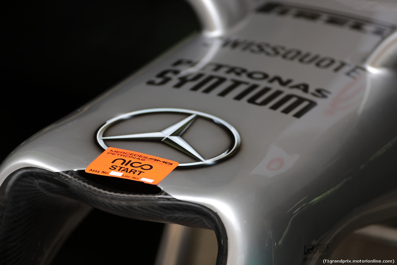 GP CINA, 20.04.2014- Mercedes Nose